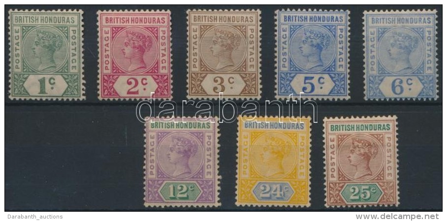 * Brit Honduras 1891/1895 Forgalmi Sor (10C Hi&aacute;nyzik) Mi 31-35 + 37-39 - Otros & Sin Clasificación