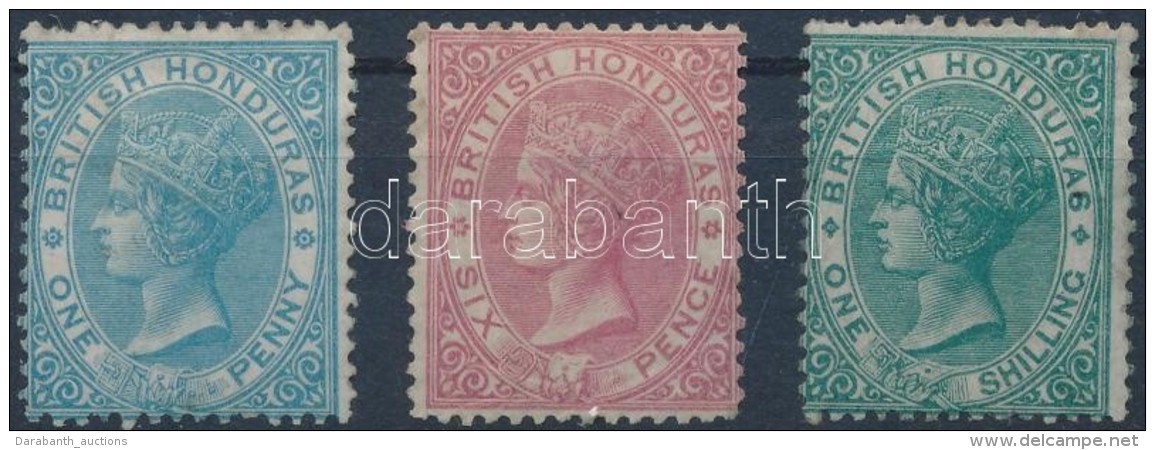 (*) Brit Honduras 1865 Forgalmi Sor Mi 1-3 - Other & Unclassified