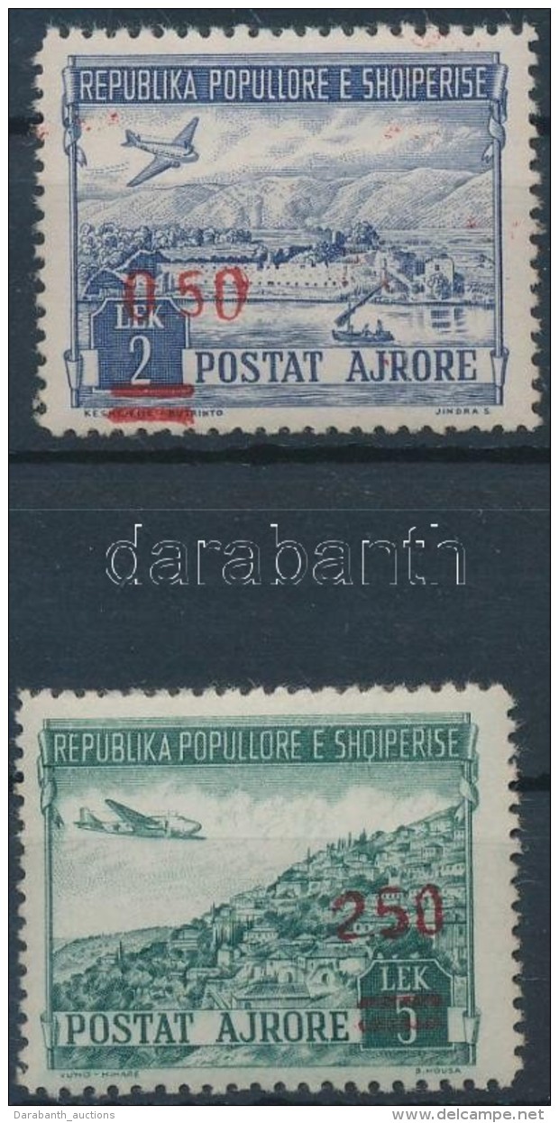 ** 1952 L&eacute;giposta Sor Piros Fel&uuml;lnyom&aacute;ssal Mi 521-522 - Other & Unclassified