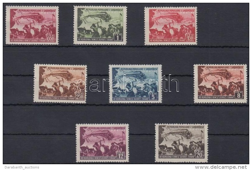 ** 1948 Vas&uacute;tvonal Durres-Tirana Sor 448-455 - Other & Unclassified