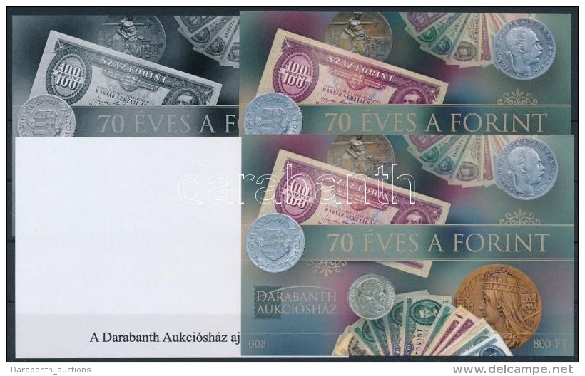 ** 2016 70 &eacute;ves A Forint 4 Db-os Eml&eacute;k&iacute;v Garnit&uacute;ra Azonos Sorsz&aacute;mmal (008) - Otros & Sin Clasificación