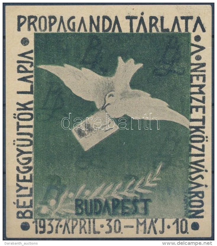 ** 1937/3b B&eacute;lyeggyÅ±jtÅ‘k Lapja Propaganda T&aacute;rlata Eml&eacute;kblokk (6.500) - Autres & Non Classés