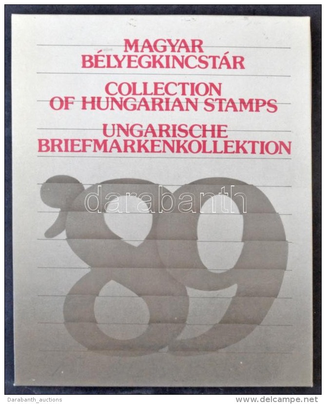 1989 Magyar B&eacute;lyegkincst&aacute;r Teljes, Feketenyomat N&eacute;lk&uuml;l, Kifog&aacute;stalan - Altri & Non Classificati