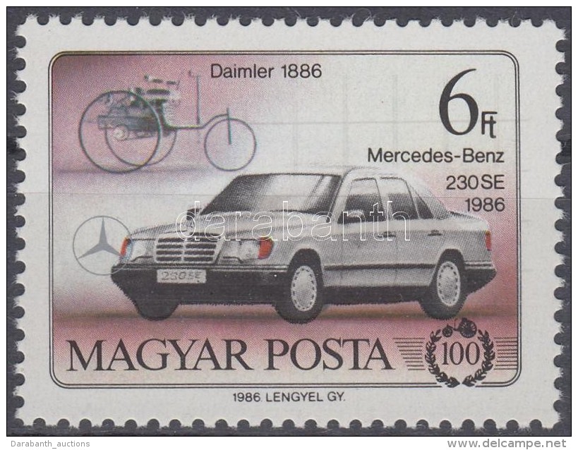 ** 1986 100 &eacute;ves Az Aut&oacute; 6Ft, A Mercedes Ez&uuml;st Sz&iacute;nÅ± Embl&eacute;m&aacute;ja Az... - Otros & Sin Clasificación