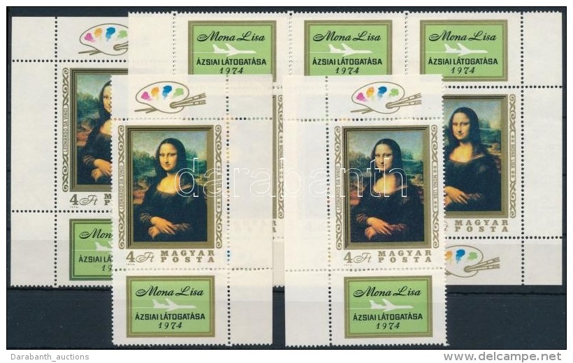 ** 1974 Mona Lisa 2 Klf H&aacute;rmascs&iacute;k + 2 Klf B&eacute;lyeg (9.600) - Otros & Sin Clasificación