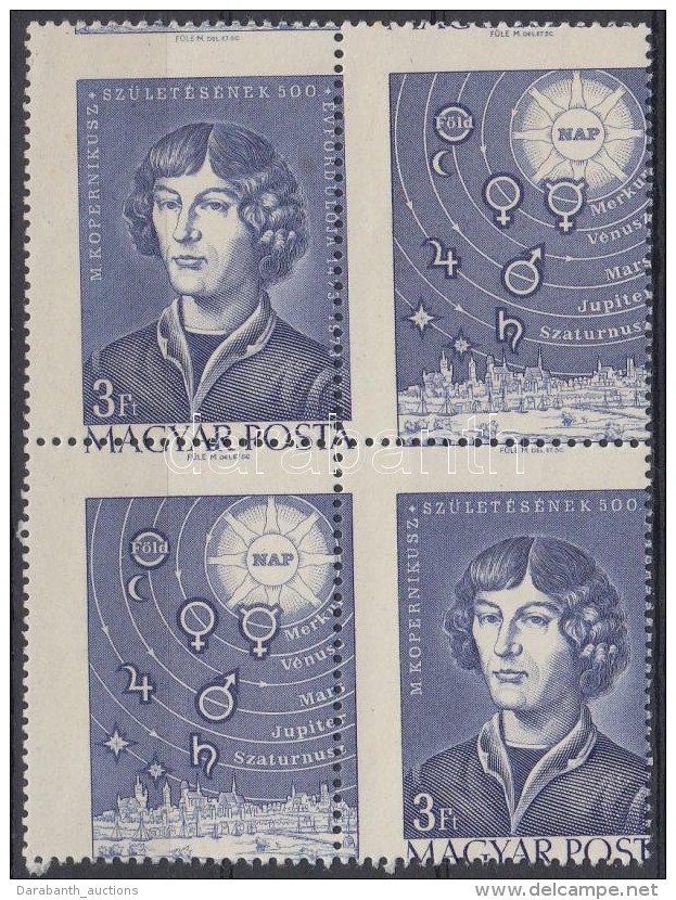 ** 1973 Kopernikusz 2 Szelv&eacute;nyes B&eacute;lyeget Tartalmaz&oacute; N&eacute;gyest&ouml;mb... - Other & Unclassified