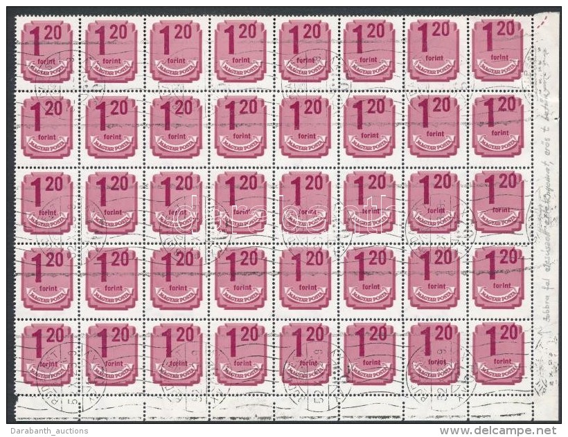 O 1950 Forint-fill&eacute;res Port&oacute; (II) 1,20Ft &iacute;vsarki 40-es &iacute;vdarab Elcs&uacute;szott... - Other & Unclassified