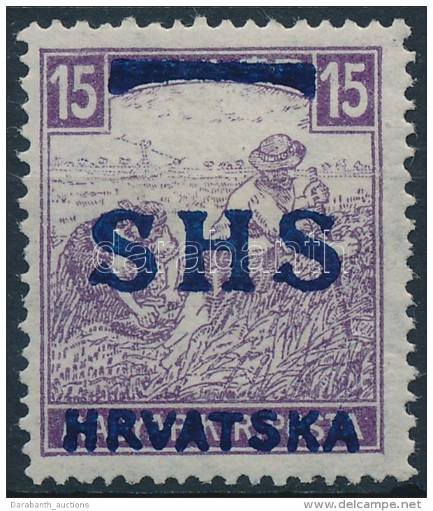 * SHS  1918 Feh&eacute;rsz&aacute;m&uacute; Arat&oacute; 15f  (22.000) / Mi 60 Signed: Bodor - Other & Unclassified