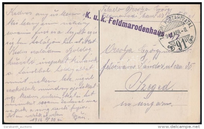 1916 K&eacute;peslap 'K. U. K. Feldmaradenhaus' - Altri & Non Classificati