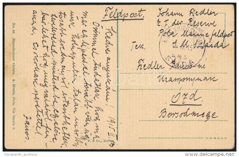 1915 K&eacute;peslap / Postcard 'S.M.S. SAIDA' - Altri & Non Classificati