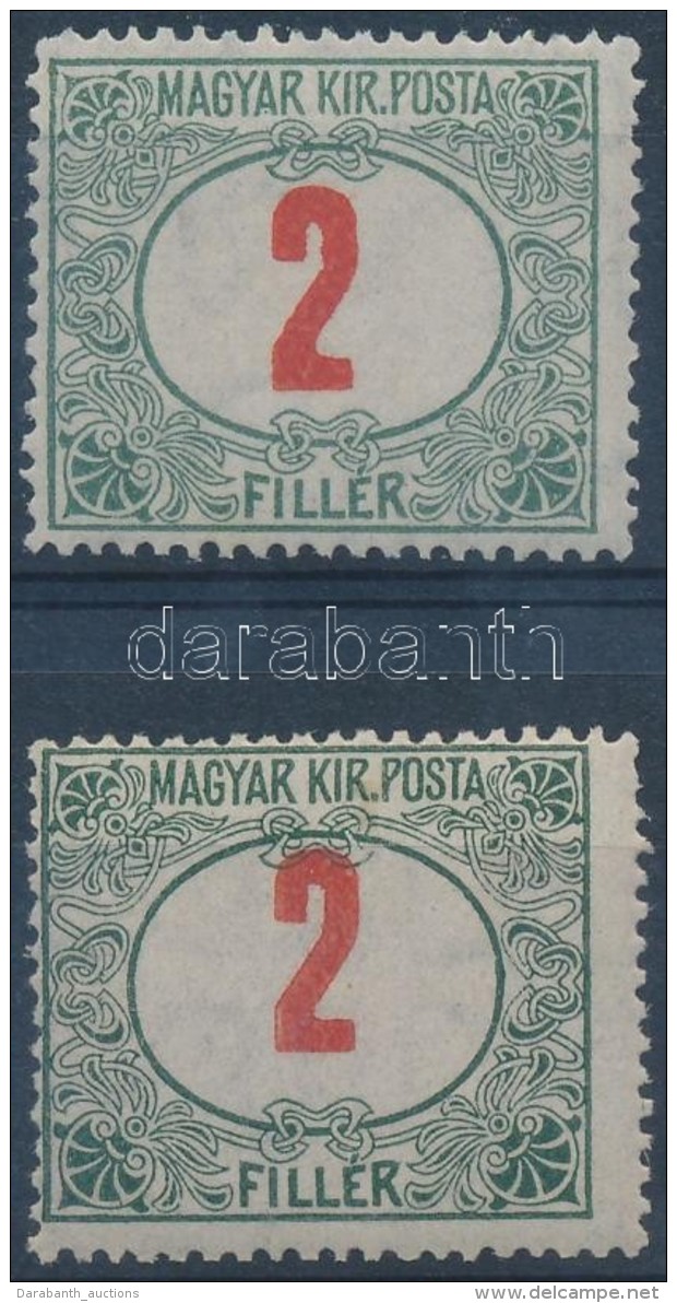 ** 1915 Pirossz&aacute;m&uacute; Z&ouml;ldporto 2f Felfel&eacute; Tol&oacute;dott &eacute;rt&eacute;ksz&aacute;mmal - Otros & Sin Clasificación