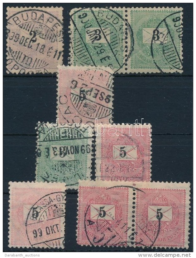 O 1899 2kr, 3kr P&aacute;r, 2x5kr &eacute;s P&aacute;r Sz&aacute;mv&iacute;zjellel, 3kr &eacute;s 5kr Csillaggal - Otros & Sin Clasificación