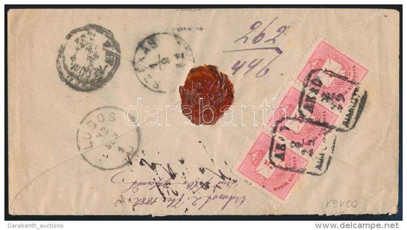 1882 3 X Szinessz&aacute;m&uacute; 5kr Aj&aacute;nlott Lev&eacute;len 'ARAD AJ&Aacute;NLOTT' - 'WIEN-RECOM'... - Otros & Sin Clasificación