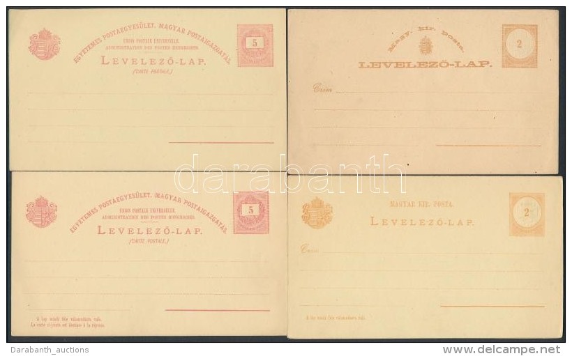 1880 4 Db Haszn&aacute;latlan LevelezÅ‘lap Ill. V&aacute;laszos LevelezÅ‘lap Sz&eacute;p &aacute;llapotban / 4... - Other & Unclassified