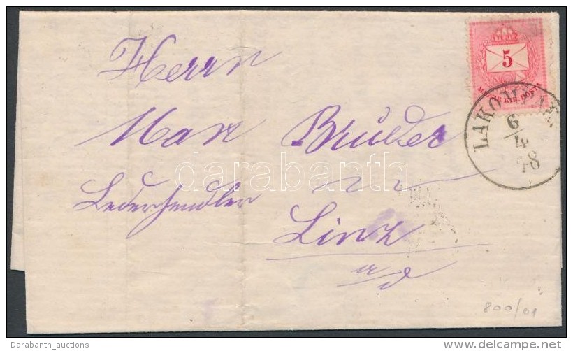 1878 5kr Lev&eacute;len 'LAKOMPAK' - 'SOPRON' - 'WIEN' - 'LINZ' - Other & Unclassified