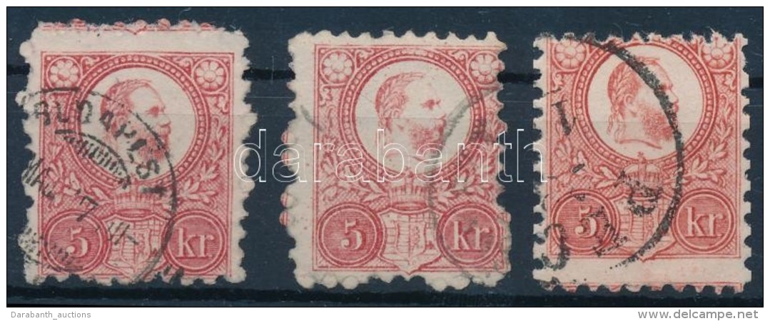 O 1871 3 Db Elfogazott R&eacute;znyomat 5kr - Other & Unclassified