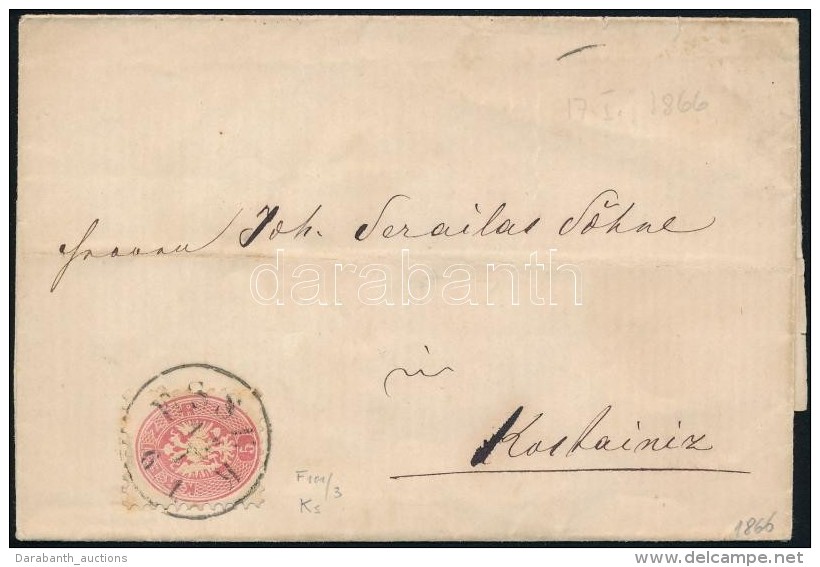 1866 5kr Lev&eacute;len 'ESSEK' - 'KOSTAINICA' - Other & Unclassified