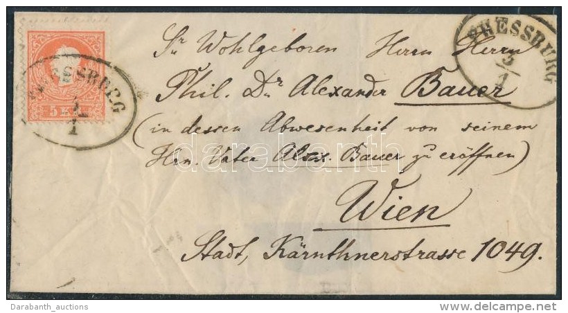 ~1860 5kr II Lev&eacute;len 'PRESSBURG' - 'WIEN' - Other & Unclassified