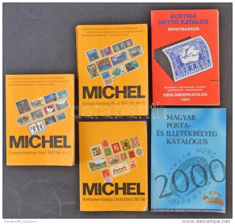 Michel Briefmarken-Katalog Deutschland 1997/98 + Austria Netto Katalog 1997 + Magyar Posta- &eacute;s... - Otros & Sin Clasificación