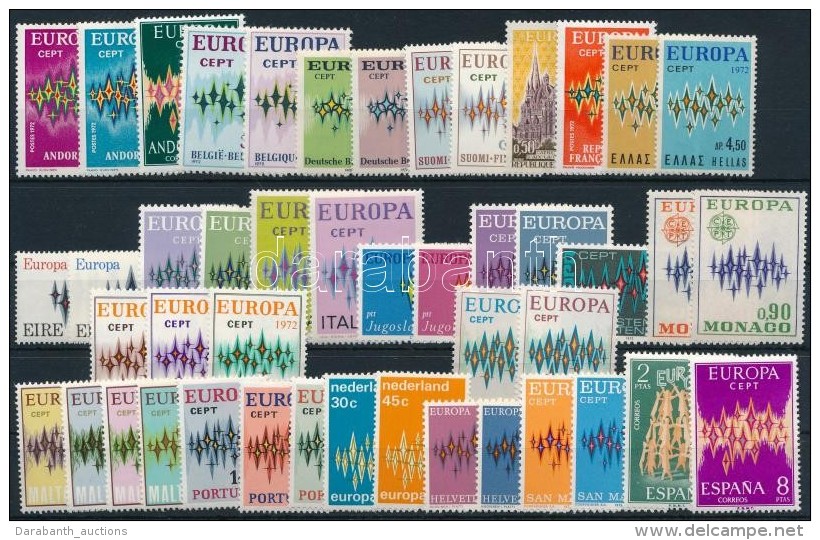 ** 1972 Eur&oacute;pa CEPT GyÅ±jtem&eacute;ny, 46 K&uuml;l&ouml;nf&eacute;le B&eacute;lyeg - Other & Unclassified