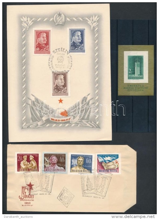 ** 1949-1984 17 Db V&aacute;gott Blokk + 3 Db Sor FDC-n + 4 Db Szt&aacute;lin  Eml&eacute;klap (243.000) - Otros & Sin Clasificación