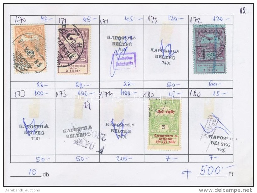 O 677 Db Magyar B&eacute;lyeg 7 Db Cseref&uuml;zetben (Maradv&aacute;ny&eacute;rt&eacute;k: ~16.000) - Otros & Sin Clasificación