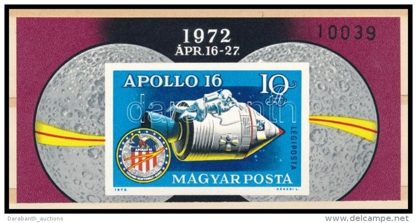 ** 1972 Apollo-16 V&aacute;gott Blokk (4.000) - Otros & Sin Clasificación