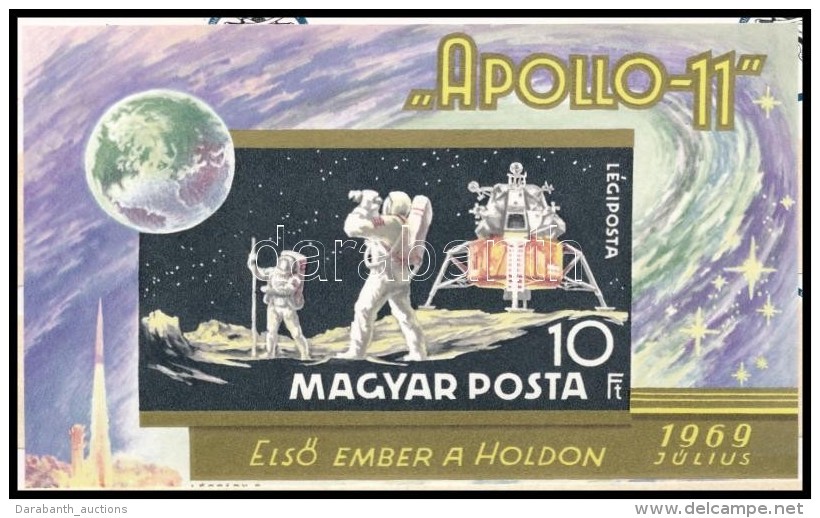 ** 1969 Apollo 11 - ElsÅ‘ Ember A Holdon V&aacute;gott Blokk (6.000) - Other & Unclassified