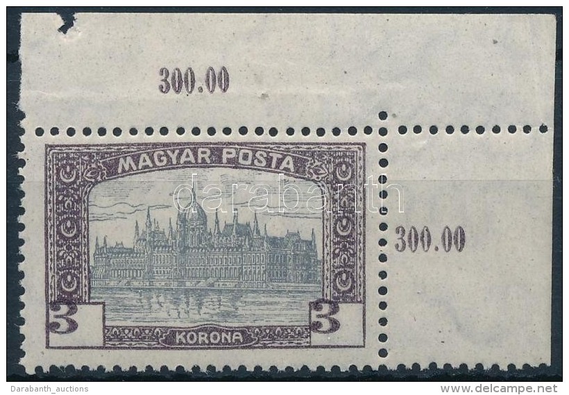 ** 1919 Magyar Posta 3K &iacute;vsarki B&eacute;lyeg Keretbe Tol&oacute;dott &eacute;rt&eacute;ksz&aacute;mok - Other & Unclassified