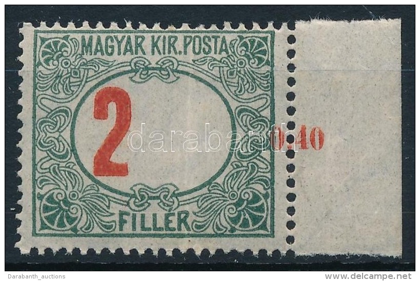 ** 1915 Pirossz&aacute;m&uacute; Z&ouml;ldport&oacute; 2f Balra Tol&oacute;dott &eacute;rt&eacute;ksz&aacute;mmal,... - Other & Unclassified