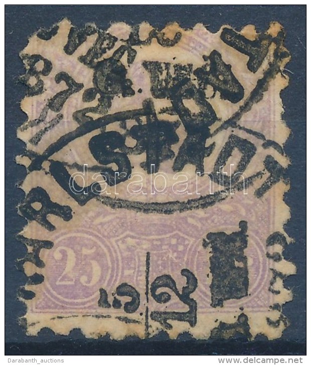 O 1871 KÅ‘nyomat 25kr 'KARLSTADT' (40.000) (sarokhiba / Missing Corner Perf.) - Altri & Non Classificati