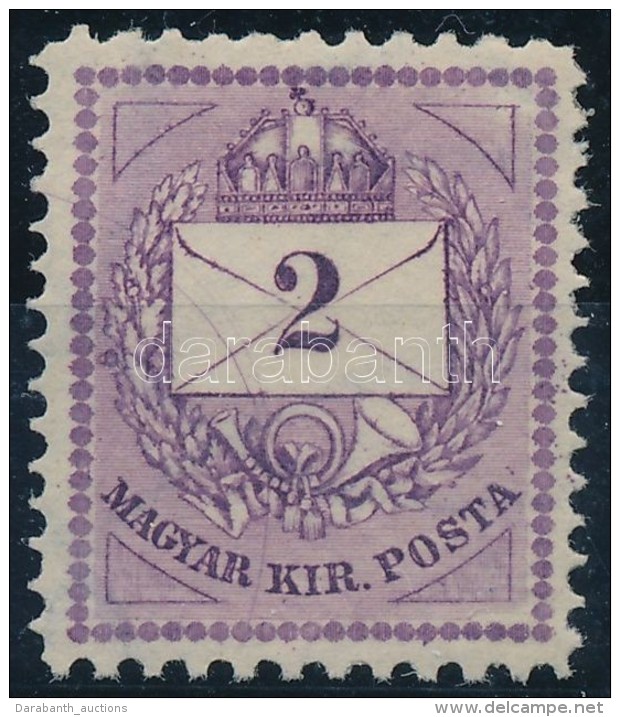 * 1881 Sz&iacute;nessz&aacute;m&uacute; 2kr Gy&ouml;ny&ouml;rÅ±en Centr&aacute;lt 11 1/2 : 13 Vegyes... - Other & Unclassified