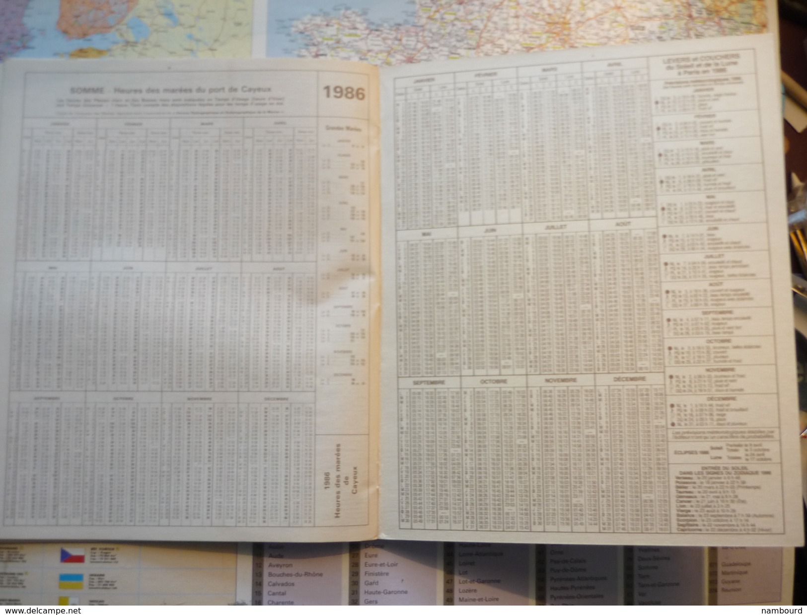 Almanach des PTT 1986  Reproduction d'un almanach Oberthur 1923 et 1907  / département de la Somme