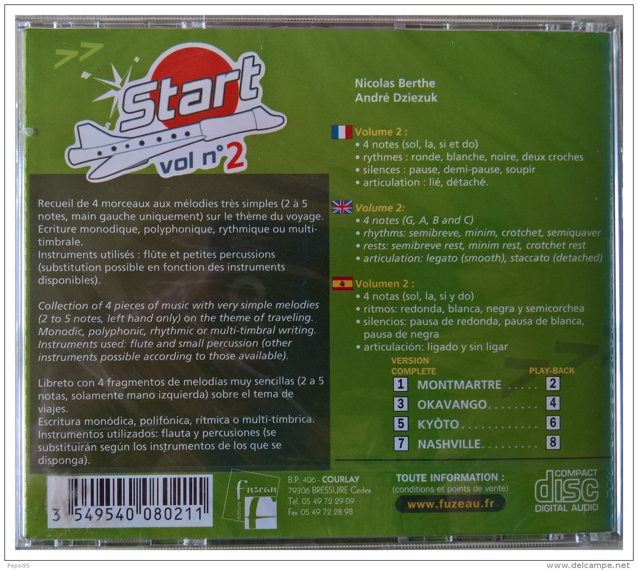 Start Vol 2 CD Pour La Flûte à Bec - Sonstige & Ohne Zuordnung