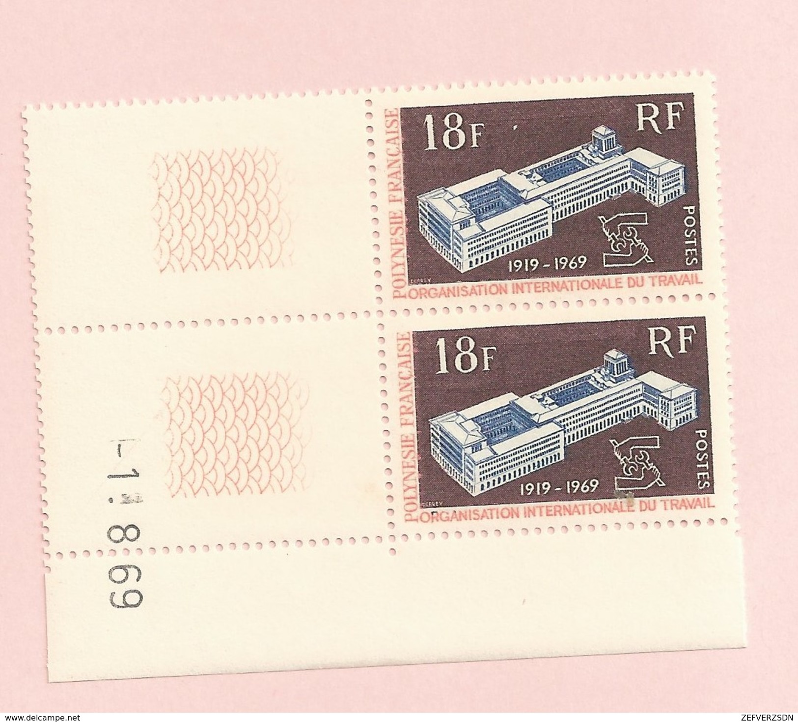 ORGANISATION INTERNATIONALE DU TRAVAIL BLOC COINS COIN DATES DATE POLYNESIE FRANCAISE - Unused Stamps