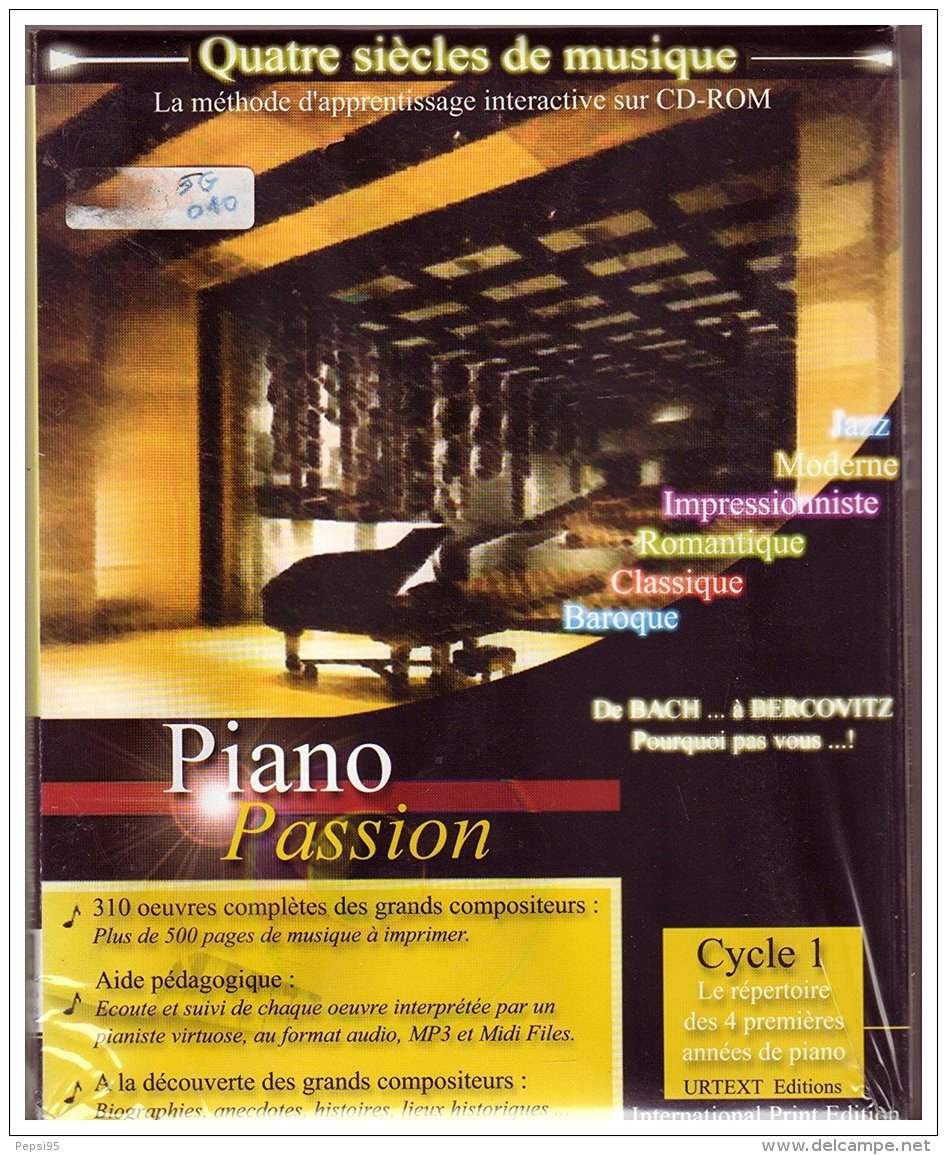 Piano Passion - Cycle 1 : Le Répertoire Des 4 Premières Années De Piano - 300 ÂŒuvres Complètes , 700 Midi-Files, 310 MP - CD