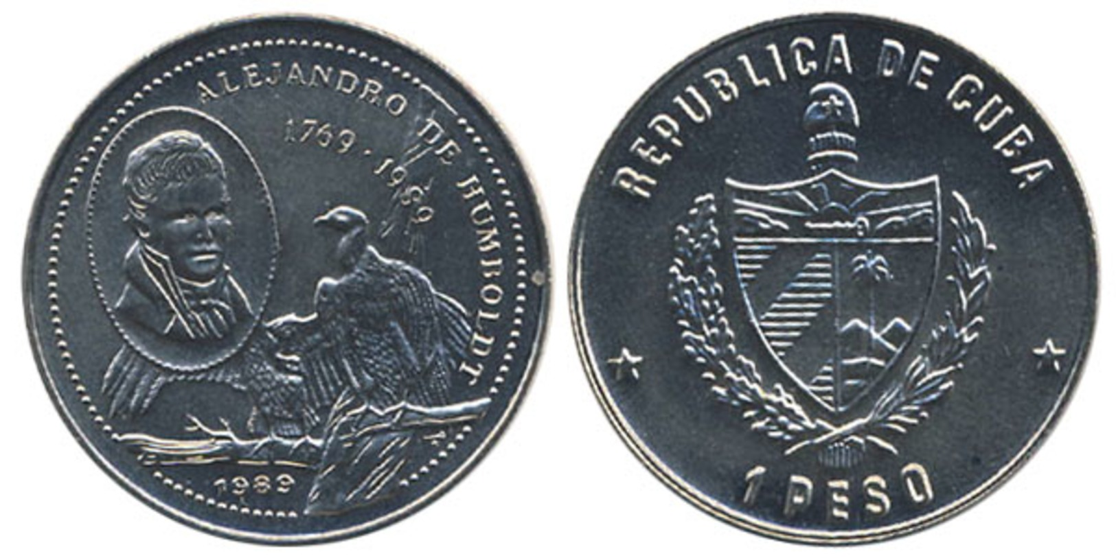 Cuba 1 Peso 1989 "Alexander Von Humboldt" UNC - Kuba