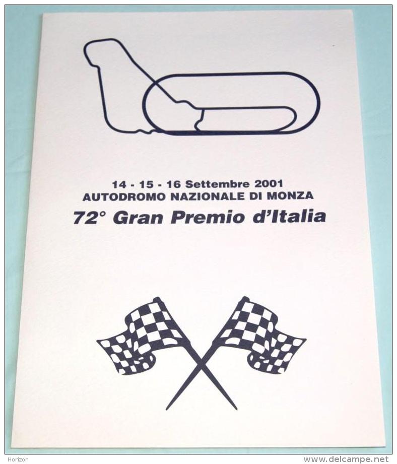 St47. Marcofilia - Monza 2001 - FERRARI - Folder 72° Gran Premio D'Italia, Con Serie Annulli Filatelici Dedicati - Presentation Packs