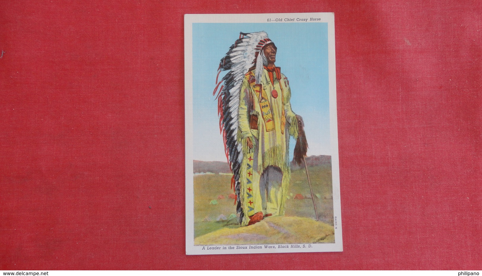 Old Chief Crazy Horse  Sioux  Ref 2631 - Indiani Dell'America Del Nord