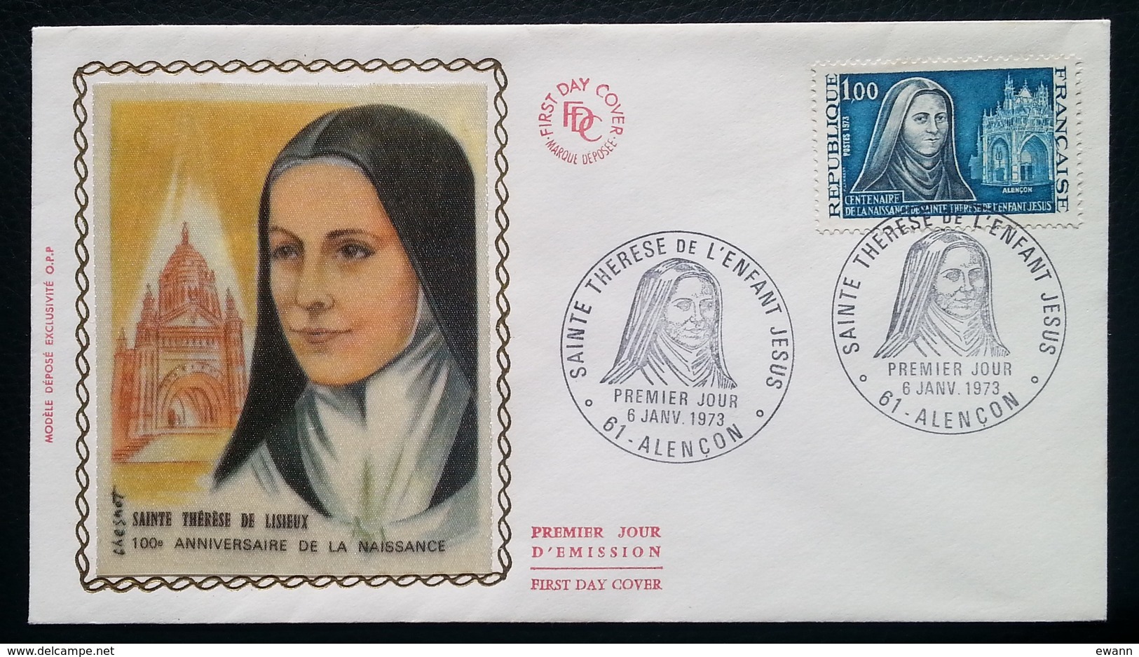 FDC 1973 - YT N°1737 - SAINTE THERESE DE L'ENFANT JESUS - ALENCON - 1970-1979