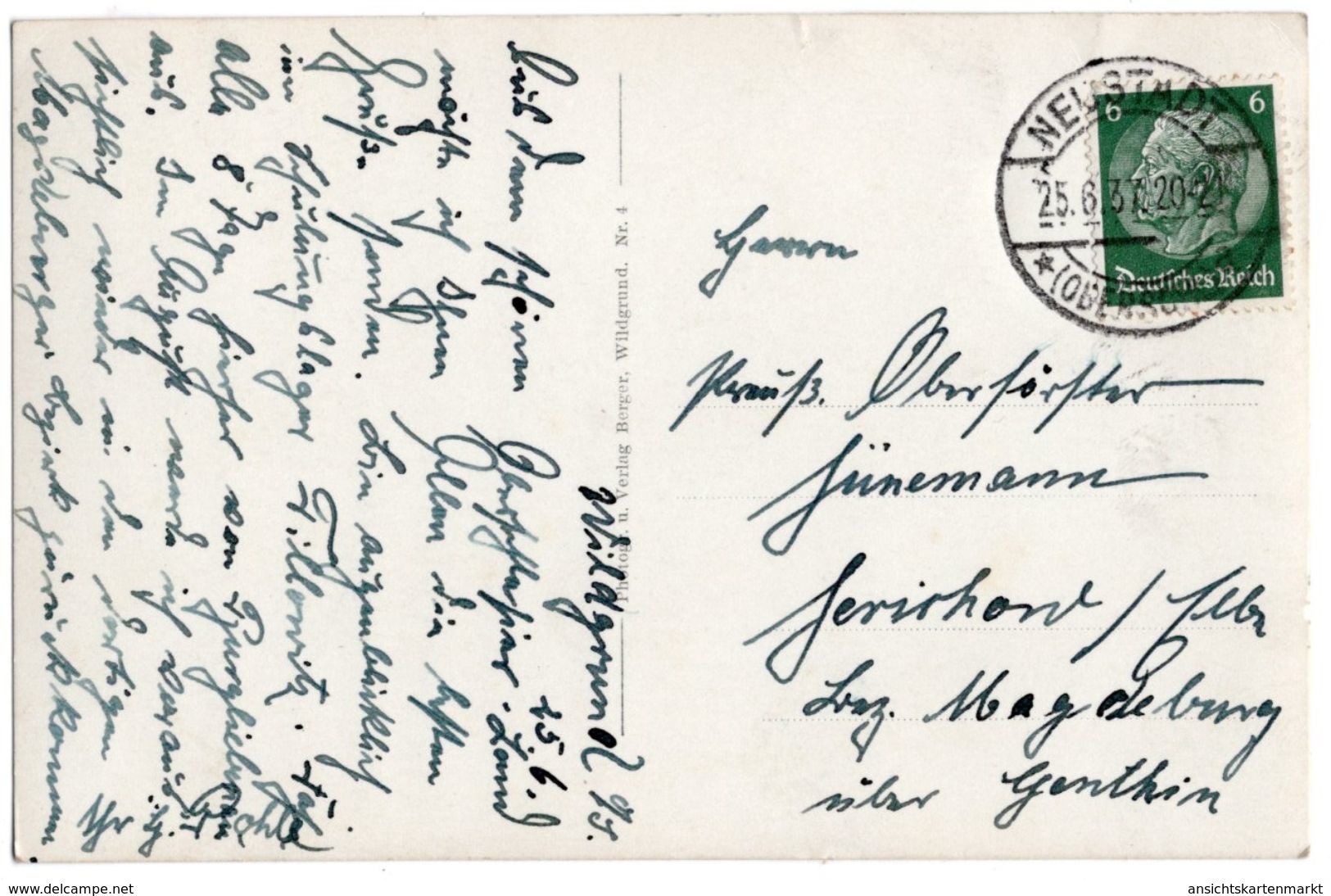 Luftkurort Wildgrund Bei Neustadt Oberschlesien, Blick Nach Seiffental, Annahof Und Bischofskoppe, Foto Postkarte 1937 - Pologne