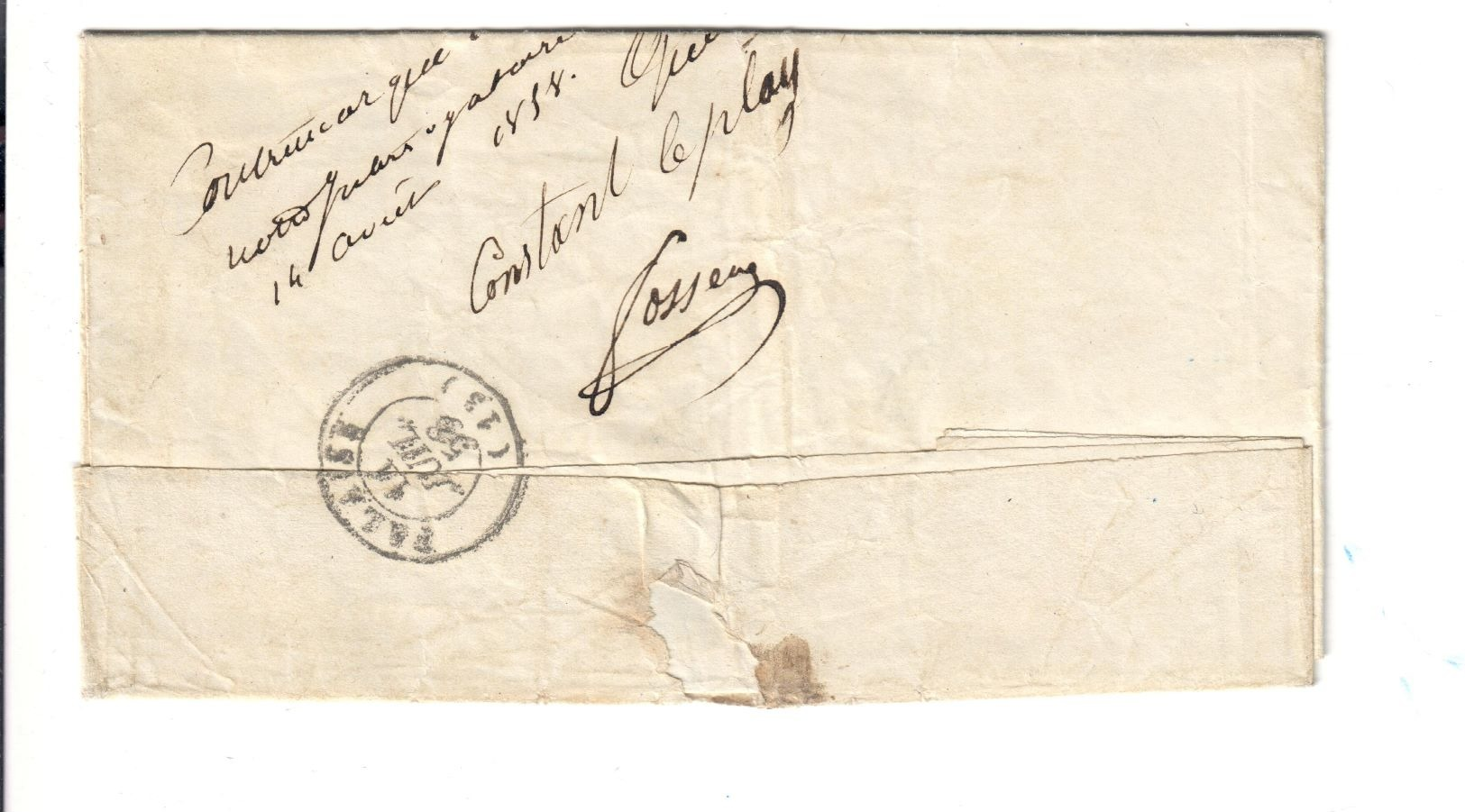 01242- Lettre Du 13 Juillet 1858 De Falaise Pour Falaise (14) - 1849-1876: Classic Period