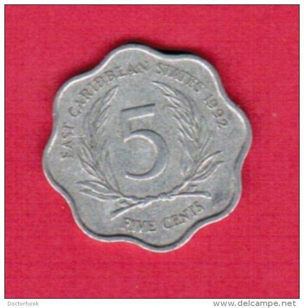 EAST CARIBBEAN STATES   5 CENTS 1992 (KM # 12) - Oost-Caribische Staten