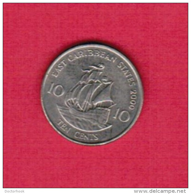 EAST CARIBBEAN STATES   10 CENTS 2000 (KM # 13) - Ostkaribischer Staaten