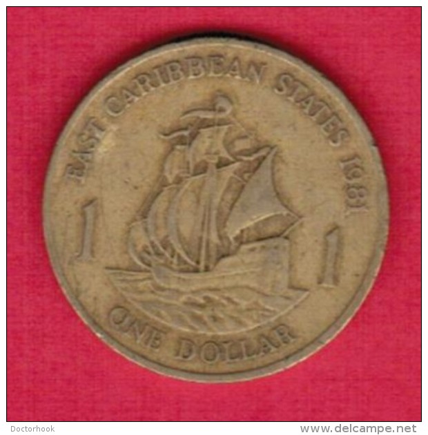 EAST CARIBBEAN STATES   $1.00 DOLLAR 1981 (KM # 15) - East Caribbean States