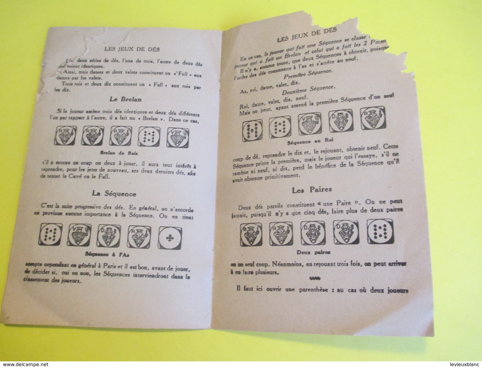 Fascicule/ Les Jeux De Dés/ Le Poker D'As/ Pierre Manaut/ /1950    JE197 - Altri & Non Classificati