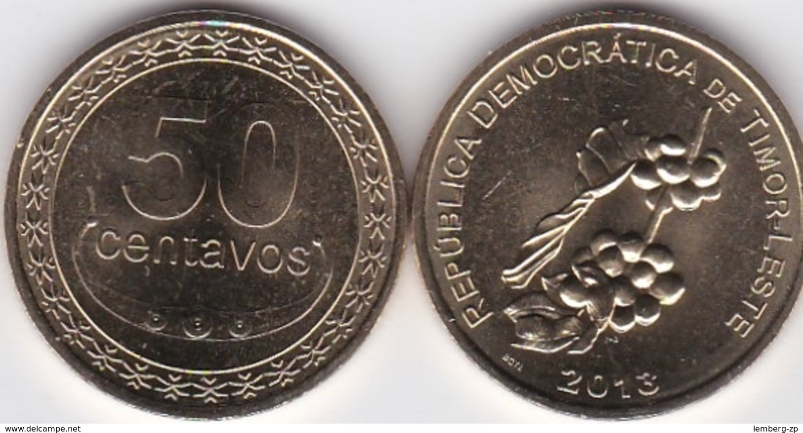 Timor - 50 Centavos 2013 UNC Lemberg-Zp - Timor