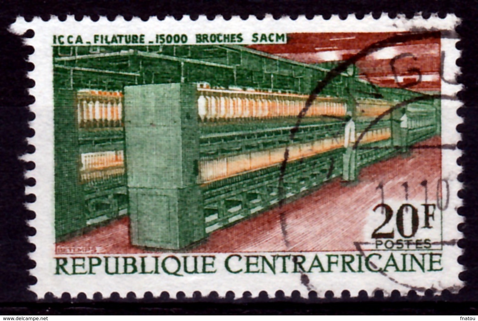 Central African Republic, Spinning, 1968, VFU - República Centroafricana