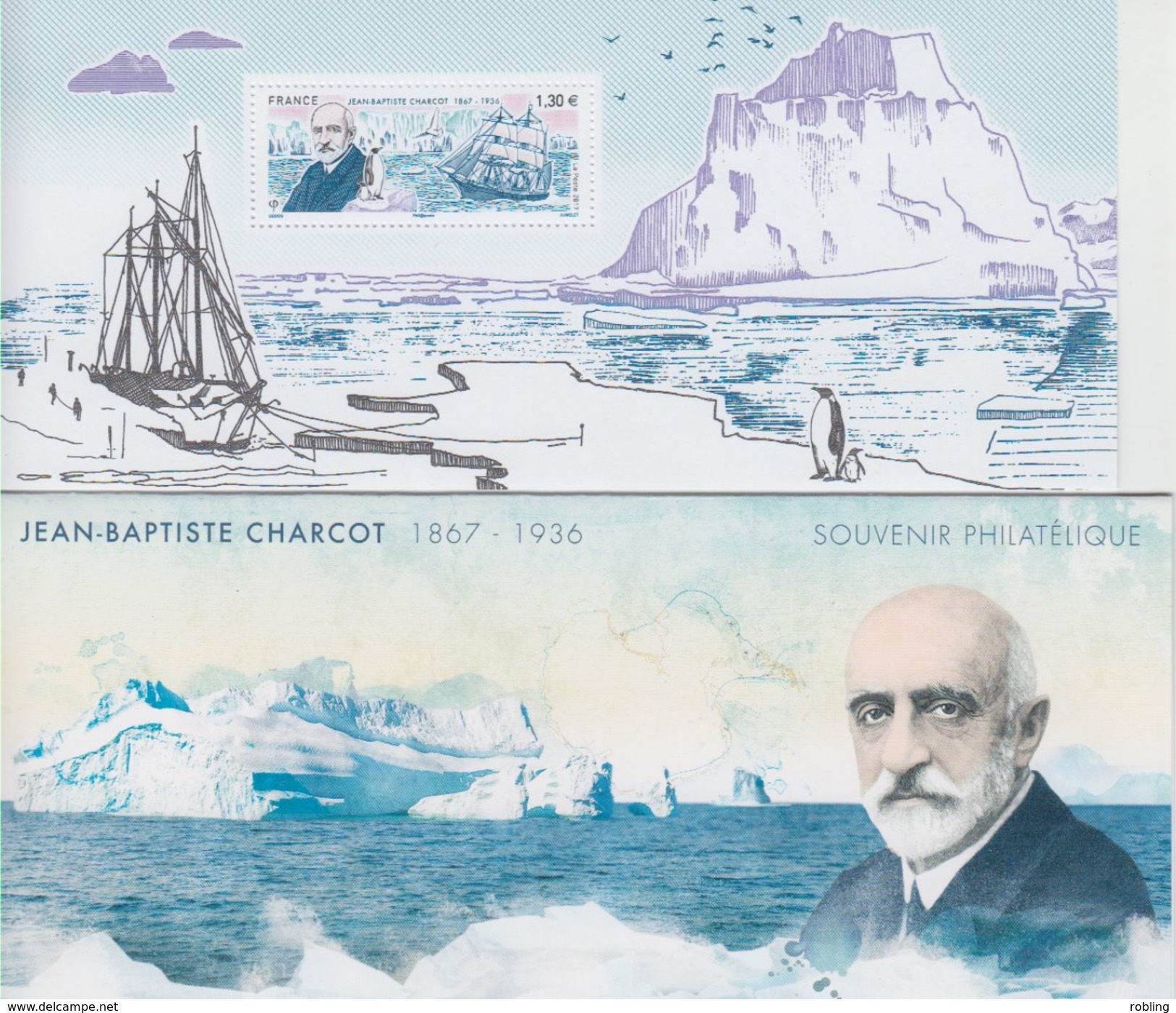 Antarctica - France 2017. Jean-Baptiste Charcot. Booklet. Penguins. MNH 23886 - Andere & Zonder Classificatie
