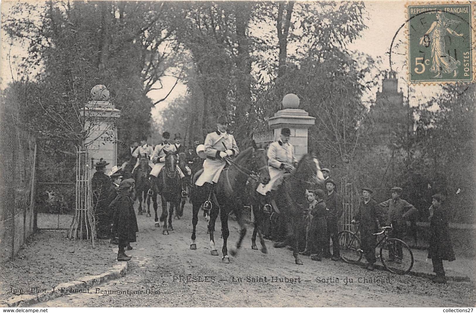 95-PRESLE- LA SAINT-HUBERT- SORTIE DU CHATEAU - Presles